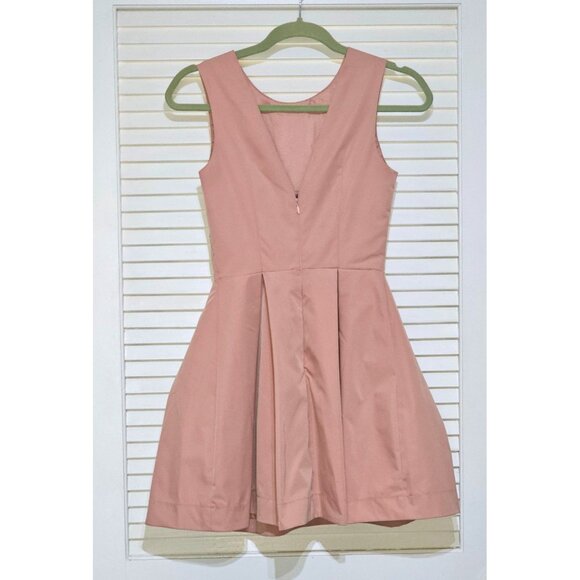 Nasty Gal Women's Blush Pink Knot Cut Out Skater Mini Dress Size XXS 2440 - Picture 14 of 15